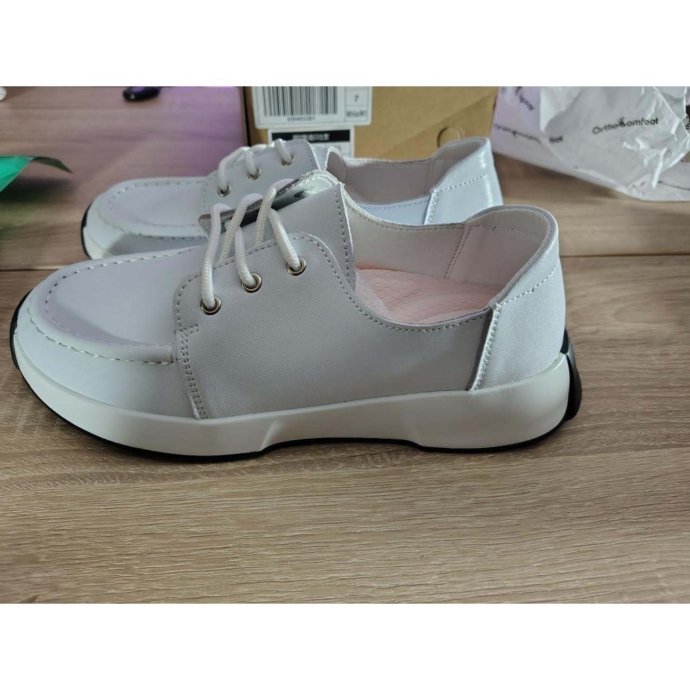 OrthoComfort Women Support Shoes White Slip On Loafer Comfort Size 7